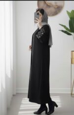 مانتو عبا بلند زنانه عیدانه جدید 4792 - Image 2